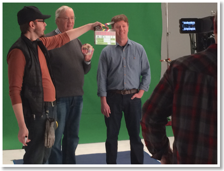 Fresh Coast Productions Sargento TV spot fully lit green screen studio with lighting camera audio crew and talent